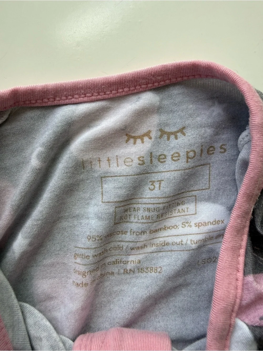 Little Sleepies Pink To the Moon and Back Zippy  size 3T